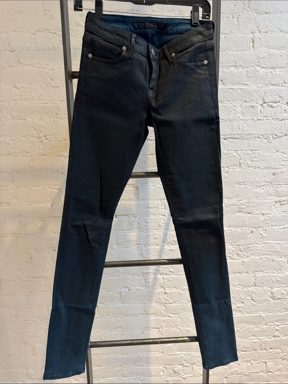 Eugene Women's Ombré Navy/Blue Slim Stretch Jeans w coated finish